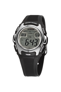 Sinar - digitale Uhr mit PU-Band Gehäusedurchmesser: 36 mm Edelstahlboden Alarm Stoppuhr Timer Zweite Zeitzone EL-Licht 10 BAR uvP. 29,95 €