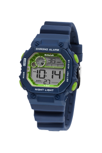 Sinar - digitale Uhr mit Silikonband Gehäuse: 35 x 33 mm Edelstahlboden Alarm Stoppuhr Zweite Zeitzone EL-Licht 10 BAR uvP. 29,95 €